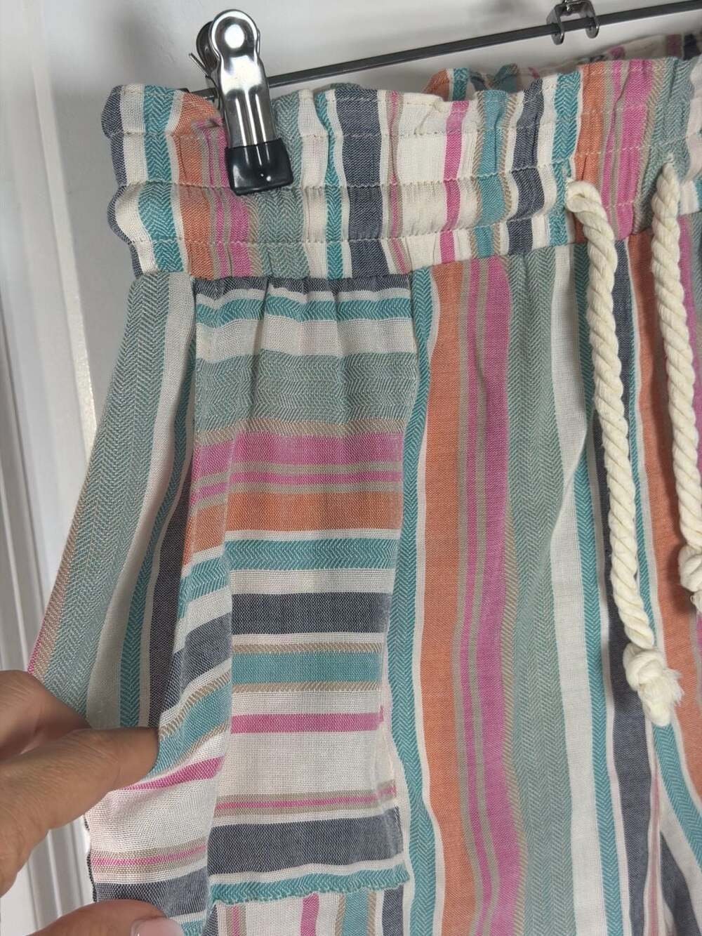 Cupshe Bright Tide Striped Drawstring Beach Shorts - Picture 5 of 9